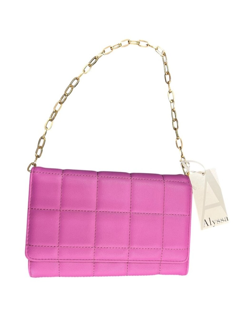 Alyssa by Urban Expressions Riley Quilted Pink Crossbody Bag